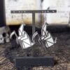 Náušnice Origami smrtka squ